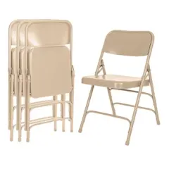 Set of 4 Deluxe All Steel Triple Brace Folding Chairs - Hampden Furnishings