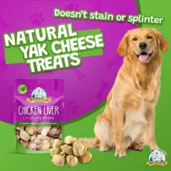 Yeti Dog Chew Chicken Liver Crunchy Bites Yak Cheese Dog Treats - 4 oz