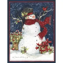 18ct Snowman in Scarf Holiday Boxed Cards