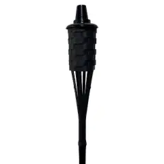 Patio Essentials 61.02" Patio Eco Weave Plastic Outdoor Torch Black