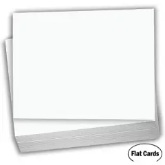 Hamilco White Cardstock - Flat 4.5" X 6.25" A6 Blank Index Flash Note & Post Cards - 80 lb Card Stock for Printer - 100 Pack