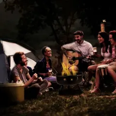 Flash Furniture 29" Round Wood Burning Firepit with Mesh Spark Screen