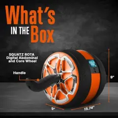 Squatz Digital Ab Roller Wheel - Black, Orange