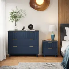 Manhattan Comfort 2pc Granville Dresser and Nightstand Bedroom Set