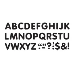 TREND Black 2" STICK-EZE&reg; Stick-On Letters, 107 Pieces Per Pack, 6 Packs