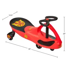 Toy Time Firetruck Wiggle Car Ride-On Toy - Red/Black