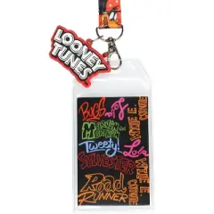 Looney Tunes Character Design Reversible Clear ID Badge Lanyard