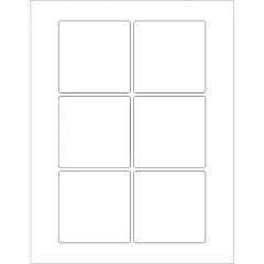 Tape Logic Rectangular Laser Labels 3" x 3" White 600/Case (LL166)