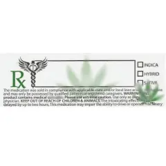 KOVOT RX Warning Label - 3"x1" - 1000 Adhesive Stickers per Roll