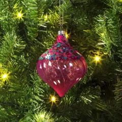Christmas Swirl Onion Hot Pink Ornament - Wondershop&trade;