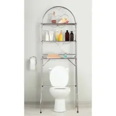 3 Shelf Metal Over The Toilet Space Saver and Organizer - J&V TEXTILES