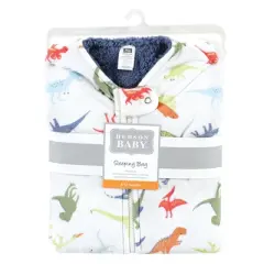 Hudson Baby Unisex Baby Mink with Faux Shearling Inner Sleeping Bag, Sack, Blanket, Dinosaurs