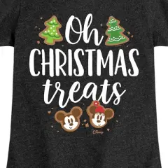 Girls' - Disney - Oh Christmas Treats Fitted Short Sleeve Graphic T-Shirt