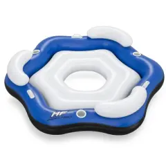 Bestway Hydro-Force X3 Island 3 Person Inflatable Inner Tube and Hydro-Force Tropical Breeze 6 Person Inflatable Party Island Water Floats