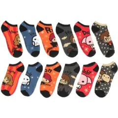 Harry Potter Chibi Character Designs Adult 6 Pack Ankle Socks Multicoloured