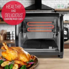Ronco Modern Rotisserie Oven, Large Capacity 240oz Countertop Oven, Multi-Purpose Basket for Versatile Cooking, Easy-to-Use Controls