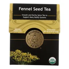 Buddha Teas Organic Fennel Seed Tea - Case of 6/18 Bags