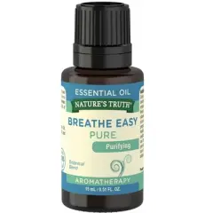 Nature's Truth Breathe Easy Essential Oil | Blend of Geranium, Orange, Patchouli, Sage, Ylang Ylang Oil | 15 mL