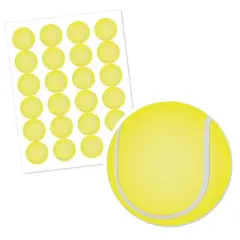 Big Dot of Happiness You Got Served - Tennis - Baby Shower or Tennis Ball Birthday Party Circle Sticker Labels - 24 Count