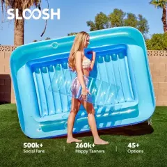 Sloosh Luxe Edition 85" Inflatable Suntan Tub Floating Pool Lounger Pool Tanning Pool Inflatable Tanning Bed for Adults