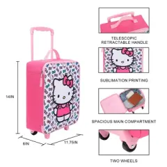 Hello Kitty Bows 14" Youth Pink Pilot Case