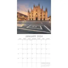 The Gifted Stationery 2024 Square Wall Calendar, Italy, 16-Month Passport Collection Theme with 180 Reminder Stickers (12x12 In)