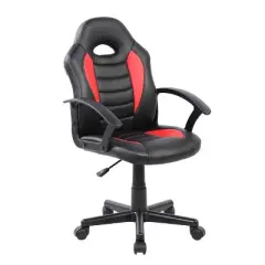 NicBex Kid's Ergonomics Gaming Chair 360&deg; Swivel Chair with Wheels,Black/Red Computer Chair for Office&Home,Versatile Leisure Chair,Black/Red