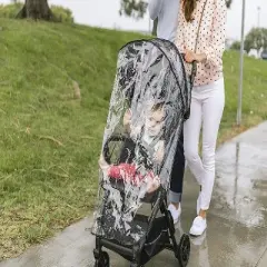 Inglesina Quid Stroller Rain Cover & Shield - Waterproof, Lightweight & Compact - Accessory for Cold Weather, Wind, Winter, Summer & Travel - Clear