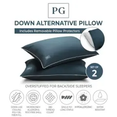 Firm Down Alternative Pillow with MicronOne Technology, and Removable Pillow Protector