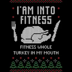 Women's Design By Humans Fitness Whole Turkey Ugly Christmas Sweater By shirtpublic Racerback Tank Top