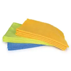 Buffalo Industries Ultra Absorbent Microfiber Cleaning Cloths 12-pack, 12"x16" - Gentle, Streak-Free for Glass, Home & Kitchen