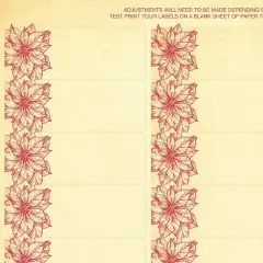 Poinsettia Foil Address Labels