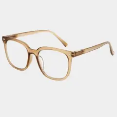 Women's Matte Plastic Square Blue Light Filtering Glasses - Universal Thread&trade; Tan Diopter