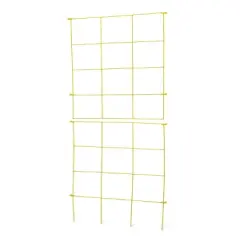 Gardener's Supply Company Zenith Tall Trellis Grid Panels - Set of 2 For Climbing Vining Plants Flowers Vegetables - Blue - blue