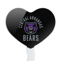 University of Central Arkansas Bears Heart Love Cupcake Picks Toppers Decoration Set of 6
