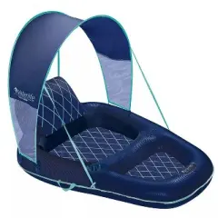 Waterlife Ultimate Sunshade Recliner with Removable Canopy, Navy