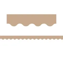 Teacher Created Resources&reg; Light Brown Scalloped Border Trim, 35 Feet Per Pack, 6 Packs