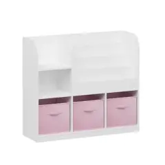 Lycvki Kids Bookcase Toy Storage with 3 Collapsible Fabric Drawers