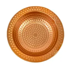 Sunnydaze Outdoor Staked Bird Bath or Bird Feeder with Copper Finish and Step-In Stake - 38"