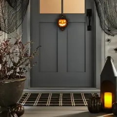 10" Animated Pumpkin Door Knocker Halloween Decorative Prop - Hyde and EEK! Boutique&trade;: Light-Up, Sheltered Outdoor Use, Includes Batteries