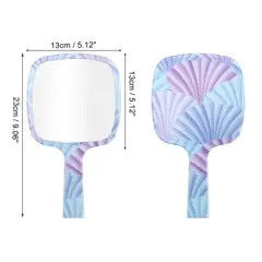 Unique Bargains Durable Square Handheld Mirror Assorted Color 1 Pc