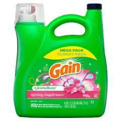 Gain + Aroma Boost Spring Daydream Scent HE Compatible Liquid Laundry Detergent - 154 fl oz