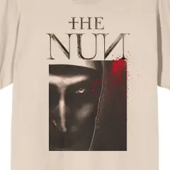 The Nun Scary Face Art Crew Neck Short Sleeve Women's Natural T-shirt