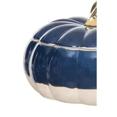 Gallerie II Blue & Khaki Large Pumpkin Canister