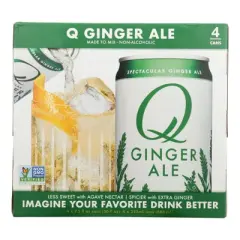 Q Mixers Ginger Ale - Case of 6/4 pack, 7.5 oz