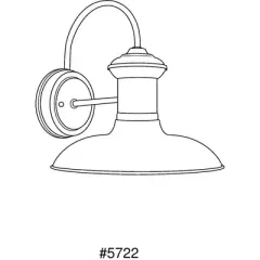 Progress Lighting Brookside 1-Light 10" Copper Wall Lantern