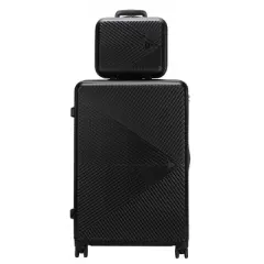 MKF Collection Felicity Carry-on Hardside Spinner and Cosmetic Case Set by Mia K- 2 pieces