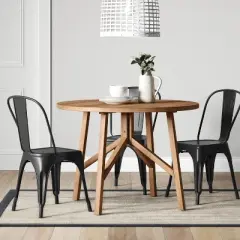 42" Clarksburg Cross Leg Wood Dining Table Round Brown - Threshold&trade;