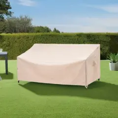 F&J Outdoors Premium Waterproof Outdoor Patio Sofa Cover - Beige