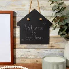 Farmlyn Creek 2 Rustic Farmhouse Hanging Chalkboard Signs with 4 Chalk Sticks